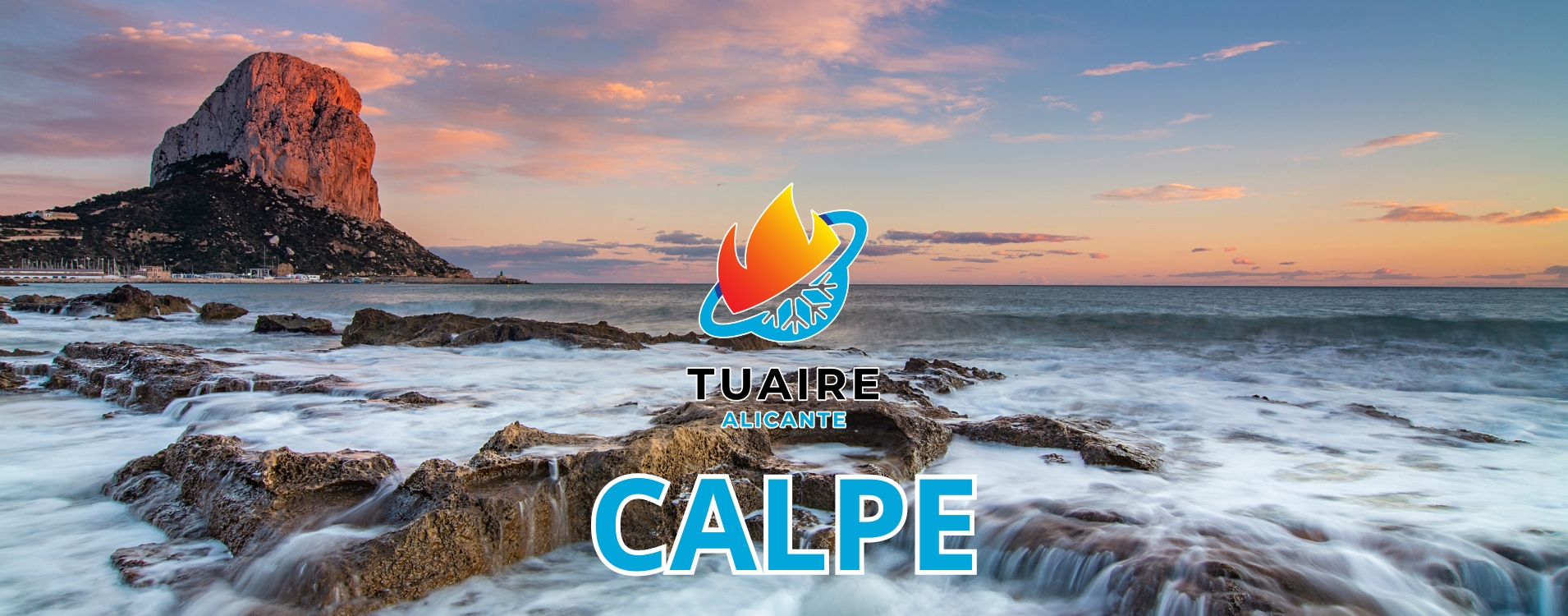 Vista del litoral de Calpe y el Peñón de Ifach