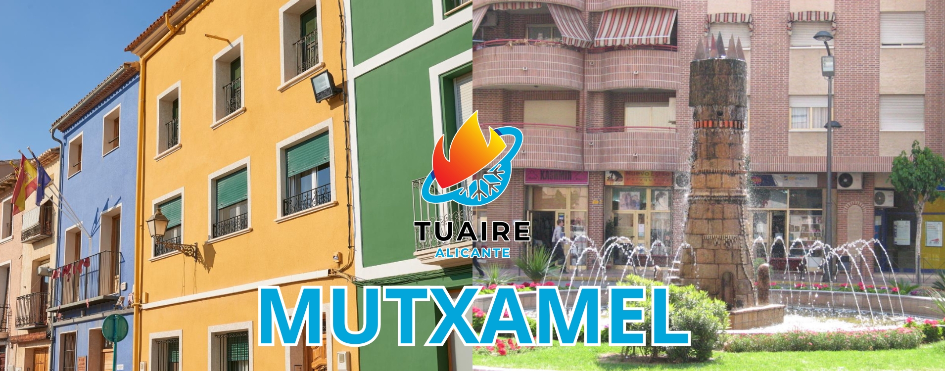 Vista urbana de Mutxamel con climatización