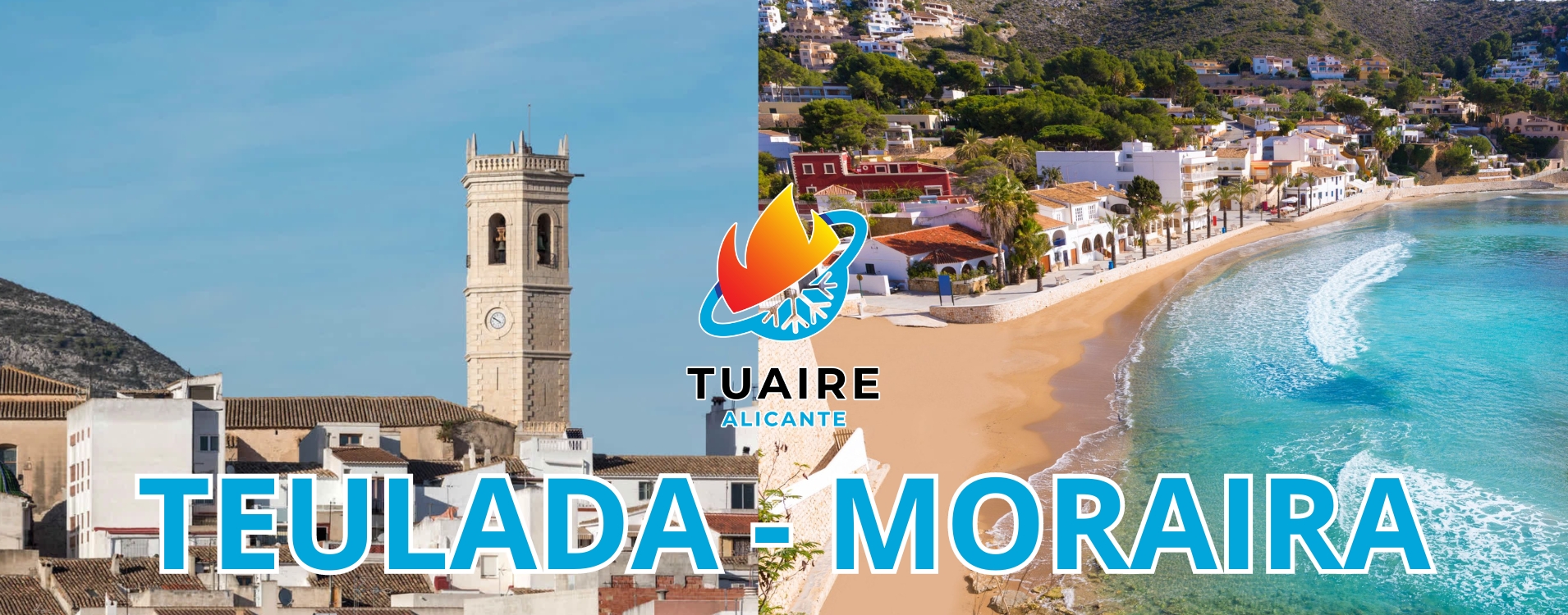 Vista de Teulada y Moraira con climatización doméstica