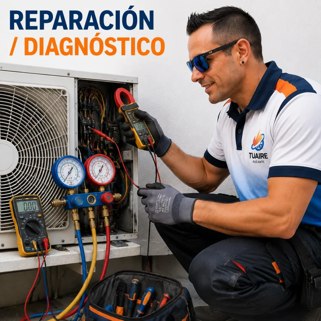 Creatividad de TuAire sobre diagnóstico de aire acondicionado