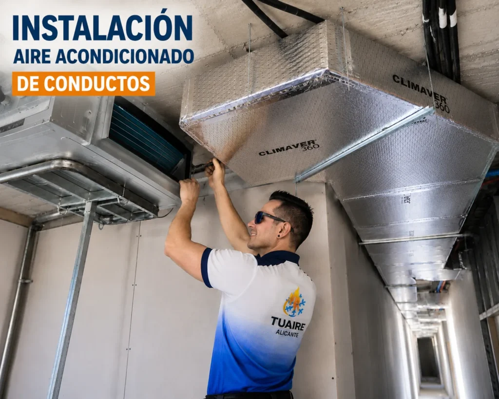 Creatividad de TuAire sobre instalación de aire acondicionado por conductos