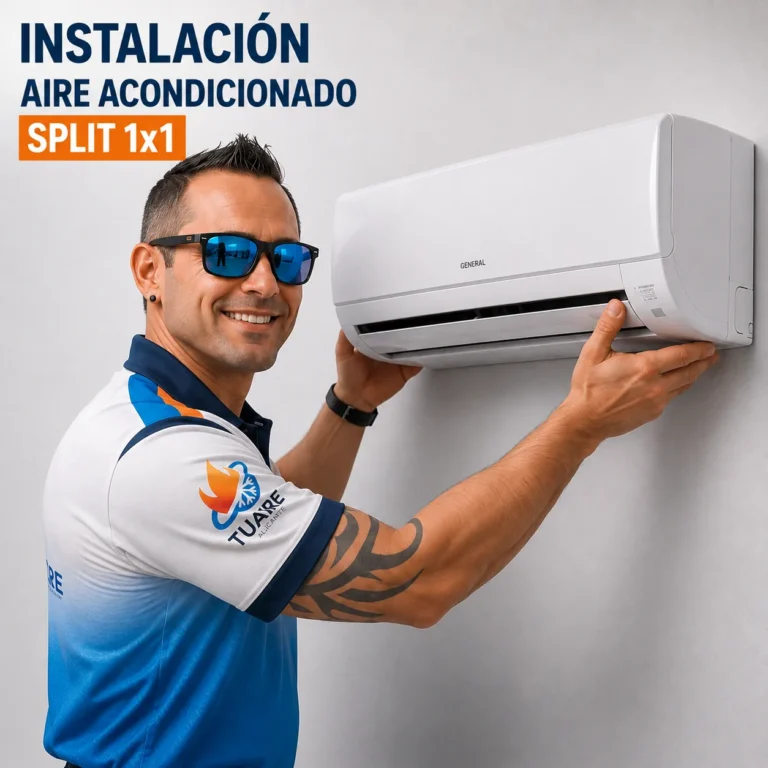 Creatividad de TuAire sobre instalación de aire acondicionado split